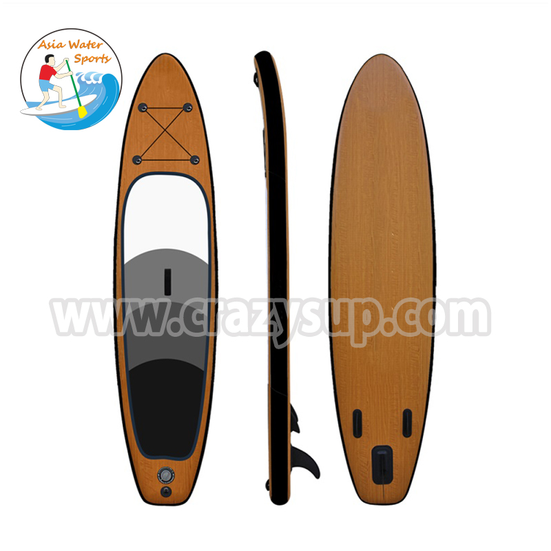 New Bamboo Inflatable SUP Paddle Board Surfboard