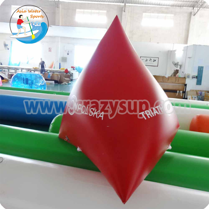 Inflatable Water Floating Buoys Inflatable Triangle Marker For Triathlon Water Games