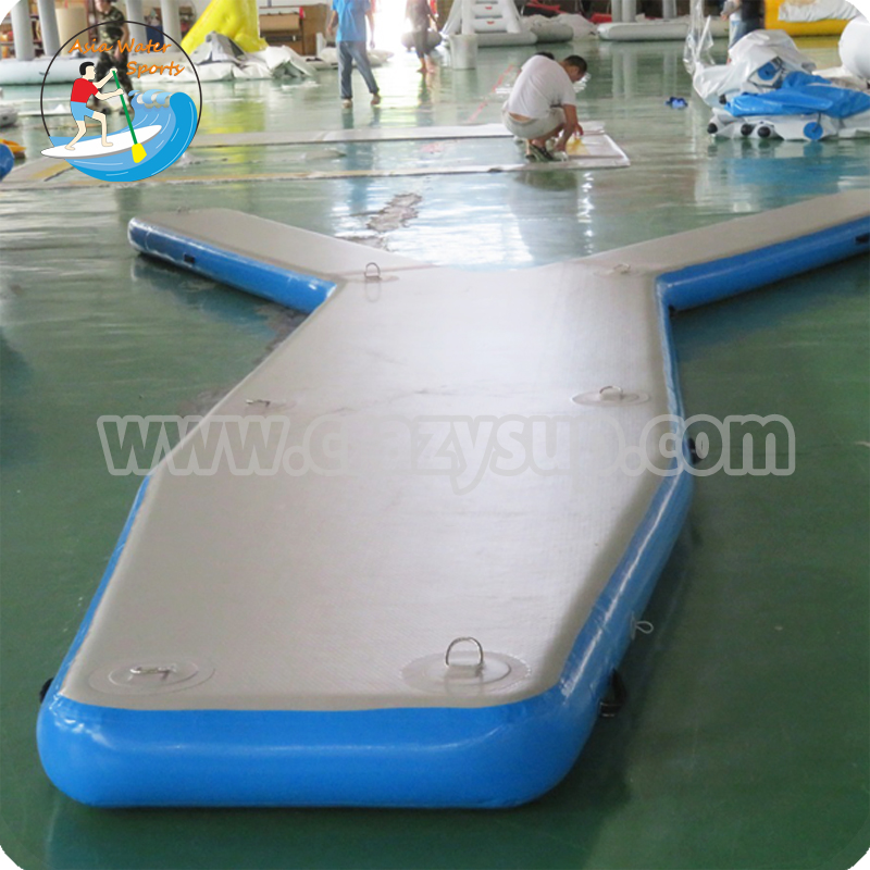 Drop Stitch Inflatable Y Pontoon Dock Water Platform For Boat Parking