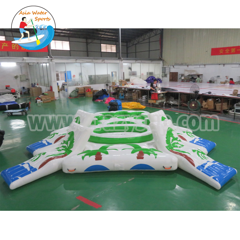 PVC Inflatable Floating Island Inflatable Floating Raft For Lake